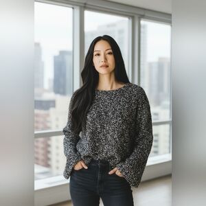 Eileen Fisher Black and White Sweater